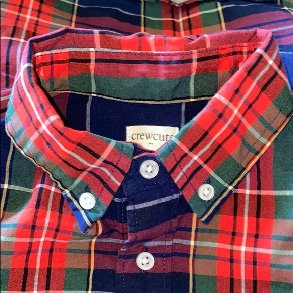 CREWCUTS RE-IMAGINED by J CREW plaid tartan button down long sleeve NEW size M - Picture 3 of 12